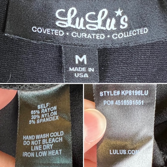 SOLD ON THRED UP - Lulu's Romper/Dress (hidden shorts) Black Deep-V Circle Skirt - Picture 15 of 16